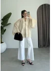 Çin Düğmeli Taş Gömlek Kimono