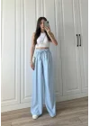 Dania Premium Bebe Mavi Tensel Palazzo Pantolon