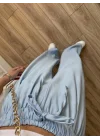 Dania Premium Bebe Mavi Tensel Palazzo Pantolon