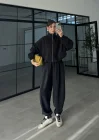 Elsa Cepli Oversize Siyah Bomber Takım