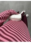 Fire Pembe Çizgili Basic T-shirt