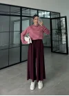 Fire Pembe Çizgili Basic T-shirt