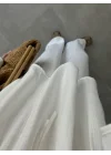 Fırfırlı Beyaz Bluz Takım