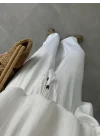 Fırfırlı Beyaz Bluz Takım