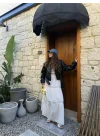 Fisto Beyaz Premium Astarlı Etek