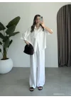 Fla Premium Tensel Beyaz Gömlek Takım