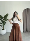 Gofre Kumaş Kiremit Etek