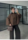 Kadife Yaka Kahve Panço Trenç