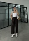 Kahve Paça Lastikli Basic Eşofman Altı