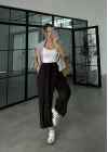 Kahve Paça Lastikli Basic Eşofman Altı
