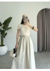 Kemerli Basic Taş Elbise