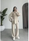 Keten Aerobin Taş Kimono Takım