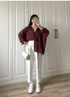 Kiremit Oversize Tensel Gömlek