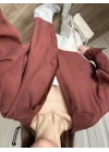 Kiremit Oversize Tensel Gömlek