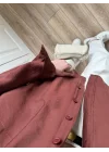 Kiremit Oversize Tensel Gömlek