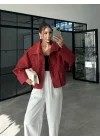 Kırmızı Kareli Bamber Ceket