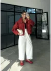 Kırmızı Kareli Bamber Ceket