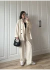 Krinkıl Oversize Taş Ceket Takım