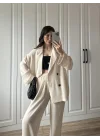 Krinkıl Oversize Taş Ceket Takım