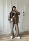 Krinkıl Oversize Vizon Ceket Takım