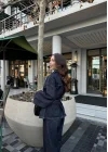 Kuşaklı Koyu Denim Takım