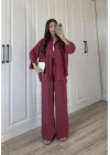Labu Tensel Oversize Basic Bordo Takım