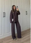 Liza Oysh Kumaş Basic Kahve Takım