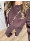 Liza Oysh Kumaş Basic Kahve Takım