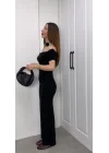 Madonna Siyah Likralı Astarlı Elbise