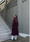 Maison Oversize Astarlı Bordo Trençkot