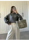 Mari Oversize Basic Antrasit Kazak