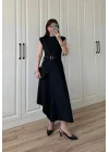 Marka Model Asimetrik Kemerli Elbise