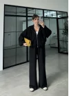 Modal Kumaş Bomber Siyah Eşofman Takım