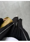 Modal Kumaş Bomber Siyah Eşofman Takım