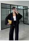 Modal Kumaş Bomber Siyah Eşofman Takım