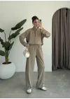 Modal Kumaş Polo Yaka Haki Takım