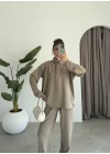 Modal Kumaş Polo Yaka Haki Takım