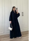Müslin Kumaş Oversize Lacivert Elbise