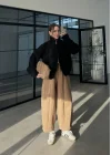 Nessa Fermuarlı Siyah Triko Hırka