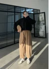 Nessa Fermuarlı Siyah Triko Hırka
