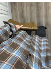 Noble Oversize Mavi Ekose Gömlek