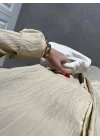 Nora İthal Kumaş Krem Gömlek Takım