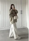 Olive Oversize Tensel Gömlek