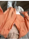 Orange Oversize Tensel Gömlek