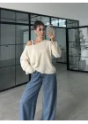Örme İplik Ekru Triko