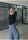 Örme İplik Siyah Triko