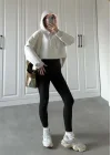Oversize Üç İplik Şardonlu Gri Sweatshirt