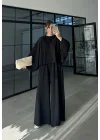Oysh Kumaş Pelerin Siyah Takım