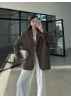Perla Premium Tensel Kahve Ceket