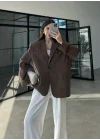 Perla Premium Tensel Kahve Ceket
